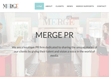 Tablet Screenshot of mergepr.com